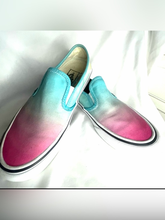 Vans Shoes - VANS Blue and Pink Ombre Slip-On Sneakers size 5 men and 6.5 woman